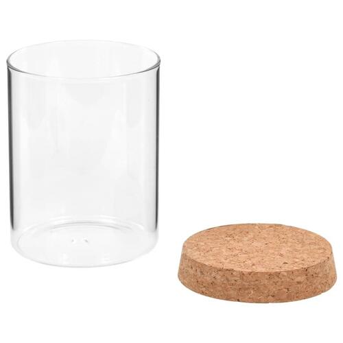 Opbevaringsglas med korklåg 6 stk. 650 ml