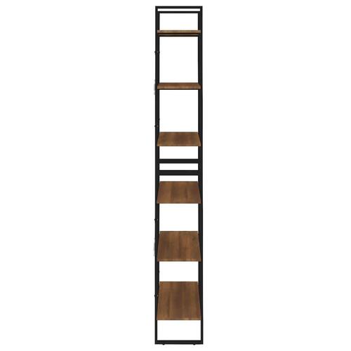 Reol 80x30x210 cm konstrueret træ brun egetræsfarve