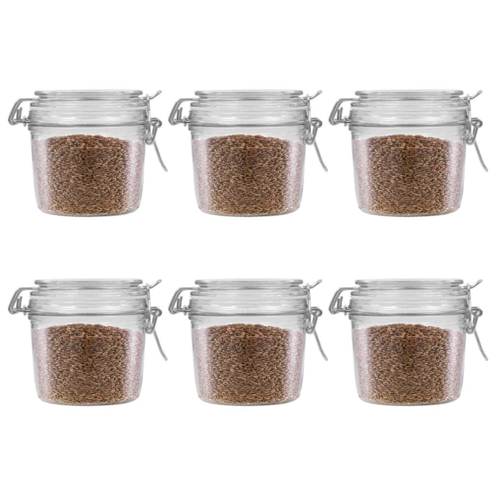 Opbevaringsglas med patentlåg 6 stk. 340 ml