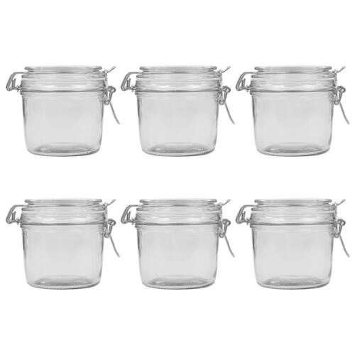 Opbevaringsglas med patentlåg 6 stk. 340 ml