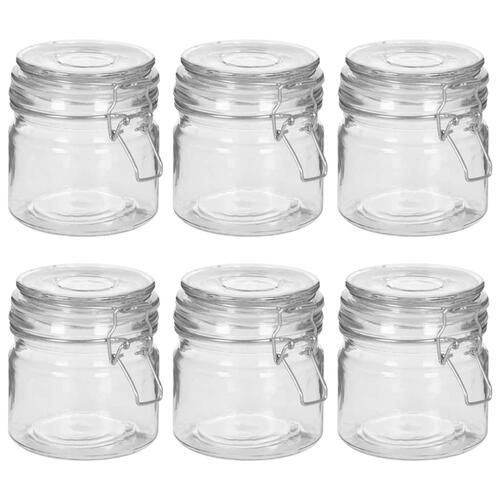 Opbevaringsglas med patentlåg 6 stk. 500 ml