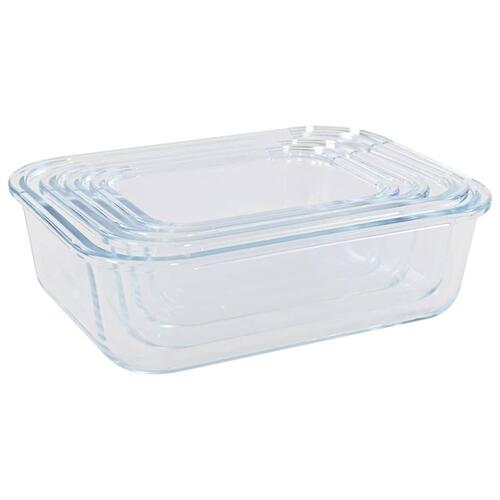 Opbevaringsbokse til mad glas 4 stk.