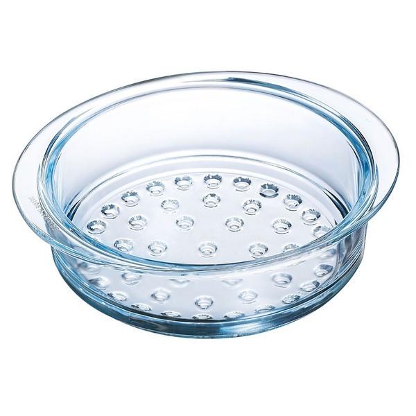 Pyrex Steam & Care ovnfad i glas - Ø 24 cm, gennemsigtig