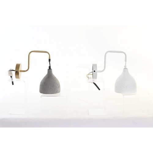 Væglampe 14 × 27 × 26 cm - metal/cement, mørkegrå, 220 V, E27, 50 W (sæt á 2)