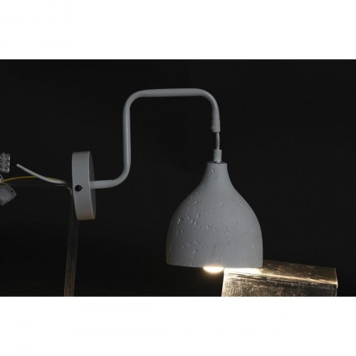 Væglampe 14 × 27 × 26 cm - metal/cement, mørkegrå, 220 V, E27, 50 W (sæt á 2)