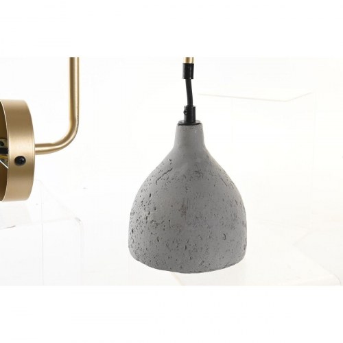Væglampe 14 × 27 × 26 cm - metal/cement, mørkegrå, 220 V, E27, 50 W (sæt á 2)
