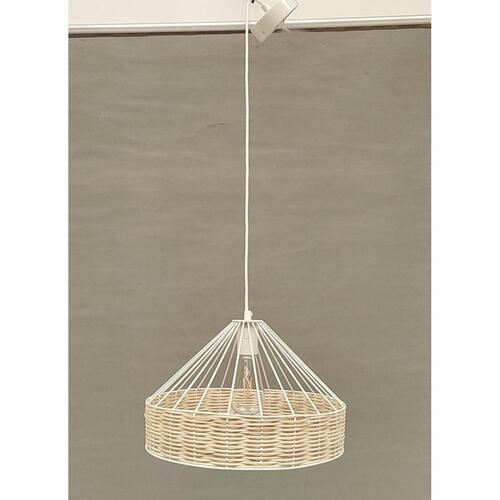 Loftslampe 35 x 35 x 22 cm Sort Metal Rattan 50 W (2 enheder)