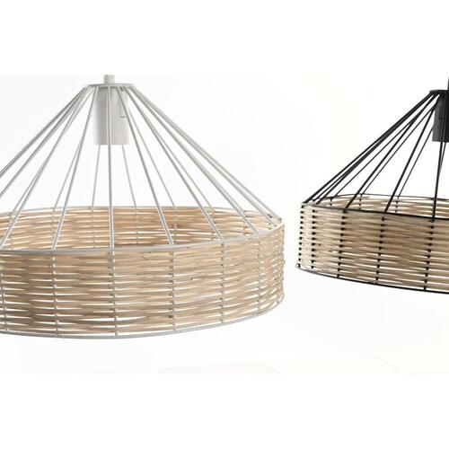 Loftslampe 35 x 35 x 22 cm Sort Metal Rattan 50 W (2 enheder)