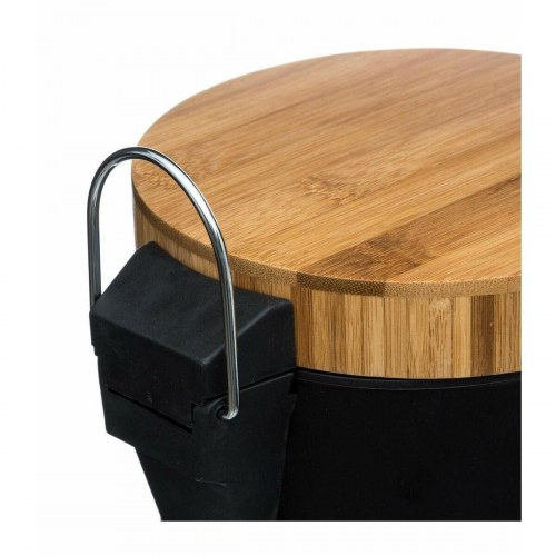 5five Simply Smart Natureo papirkurv med bambuslåg - 3 l, sort/hvid