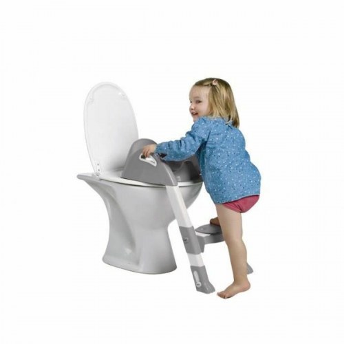 Toiletsæde med trappe - ThermoBaby Kiddyloo, grå