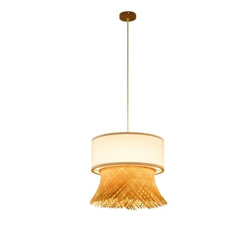 Loftslampe Polyester Bambus (40 x 40 x 39 cm)