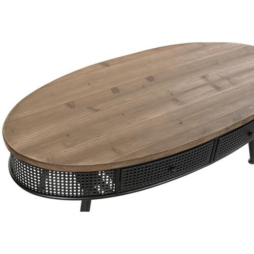 Sofabord Brun Sort Metal Gran 120 x 58 x 42 cm