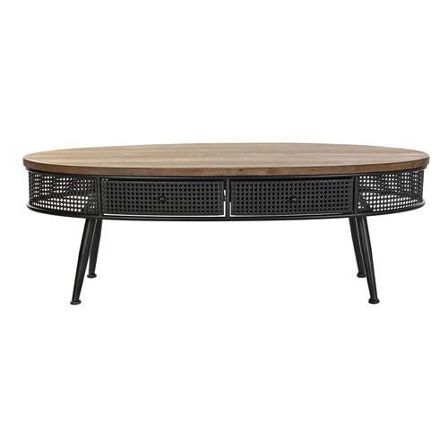 Sofabord Brun Sort Metal Gran 120 x 58 x 42 cm
