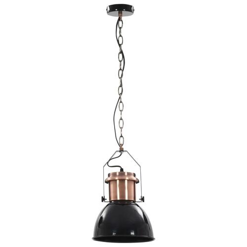Loftslampe 2 stk. rund E27 sort