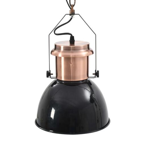 Loftslampe 2 stk. rund E27 sort