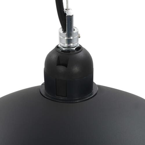 Loftslamper 2 stk. halvkugle 40 cm E27 sort og guldfarvet
