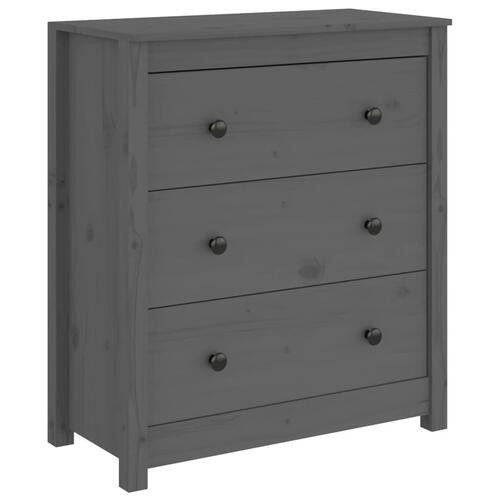 Skænk 70x35x80 cm massivt fyrretræ grå