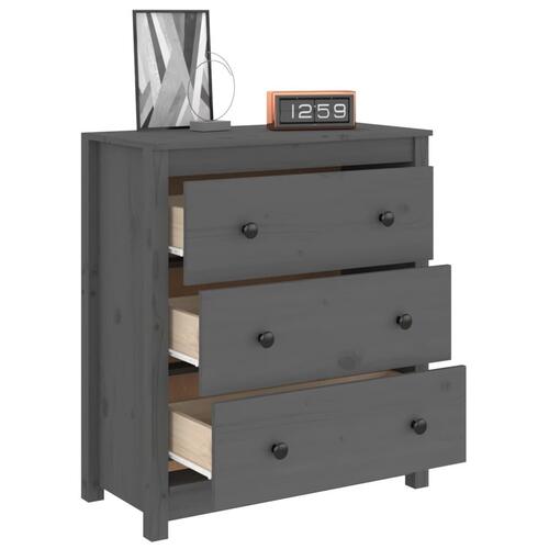 Skænk 70x35x80 cm massivt fyrretræ grå