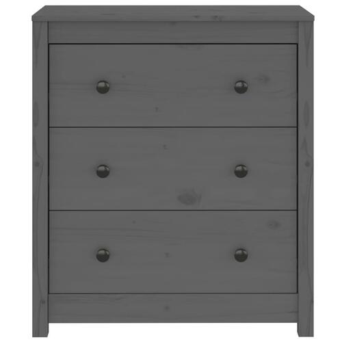 Skænk 70x35x80 cm massivt fyrretræ grå
