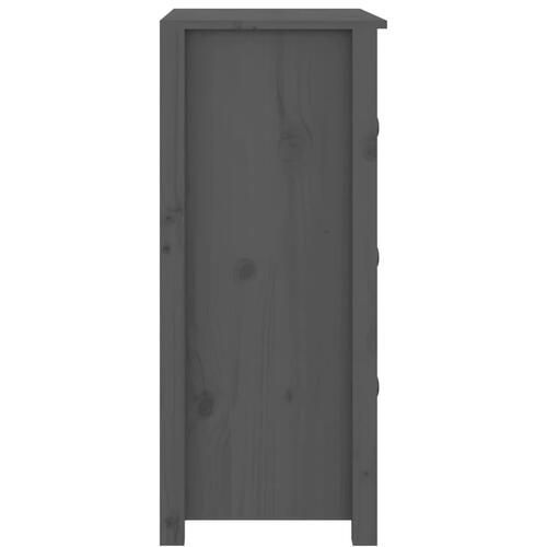 Skænk 70x35x80 cm massivt fyrretræ grå