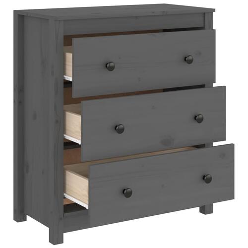 Skænk 70x35x80 cm massivt fyrretræ grå