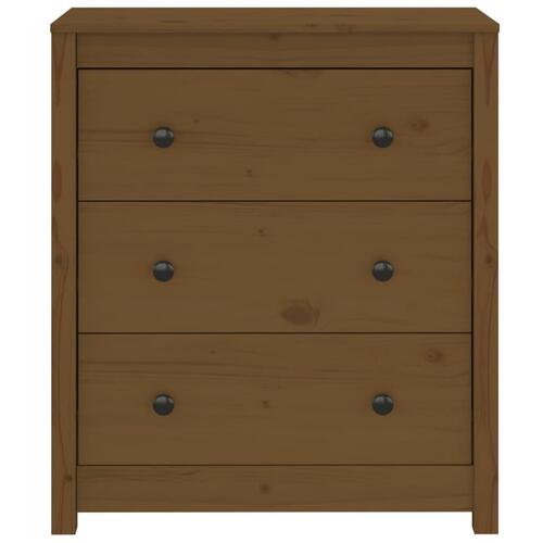 Skænk 70x35x80 cm massivt fyrretræ gyldenbrun