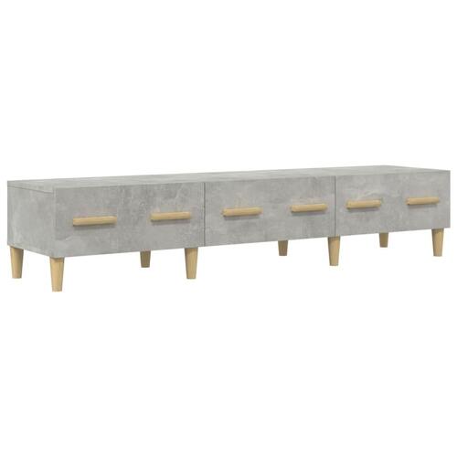 Tv-bord 150x34,5x30 cm konstrueret træ betongrå