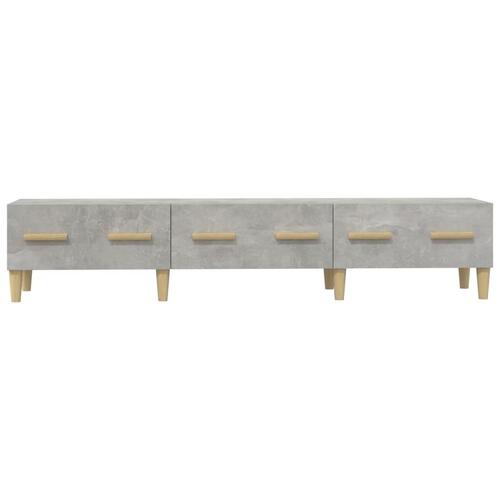 Tv-bord 150x34,5x30 cm konstrueret træ betongrå