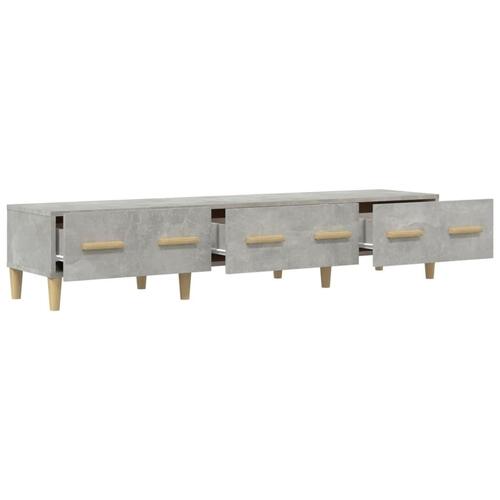 Tv-bord 150x34,5x30 cm konstrueret træ betongrå