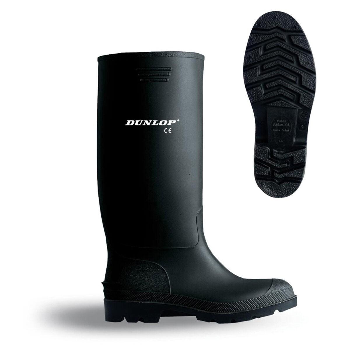 Dunlop Wellington gummistøvler - sort, PVC/polyester, str. 41
