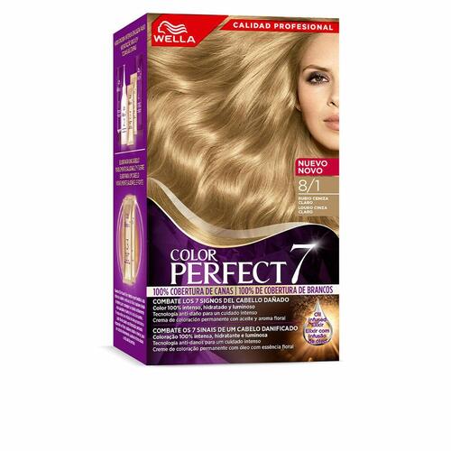 Permanent Farve Wella Color Perfect 7 Nº 8/1 Gråt hår 60 ml Lys Askeblond