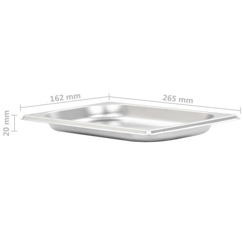Gastronorm beholder 12 stk. GN 1/4 20 mm rustfrit stål
