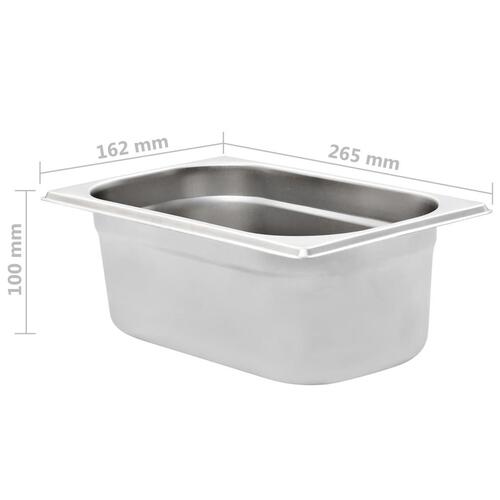 Gastronorm beholder 8 stk. GN 1/4 100 mm rustfrit stål