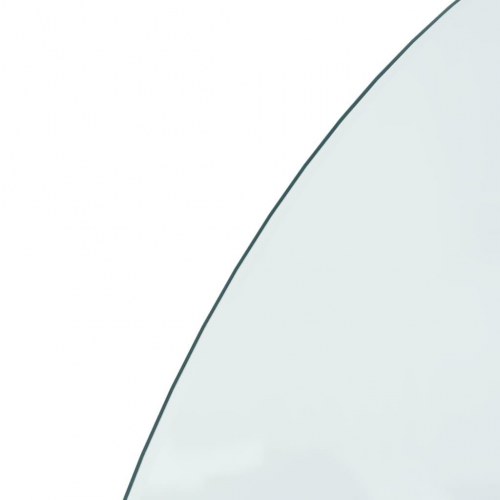 Glasplade til pejs 1000x500 mm halvrund