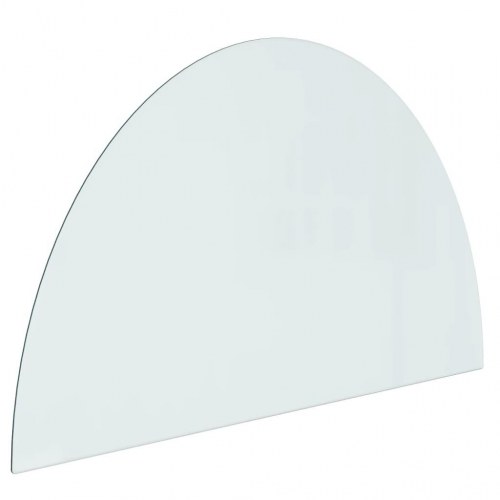 Glasplade til pejs 1000x 600 mm halvrund