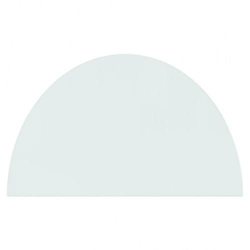 Glasplade til pejs 1000x 600 mm halvrund