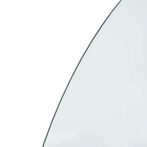 Glasplade til pejs 1000x 600 mm halvrund