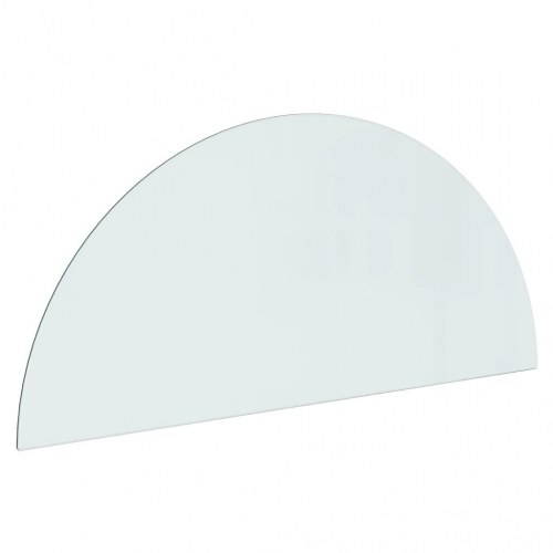 Glasplade til pejs 1200x500 mm halvrund