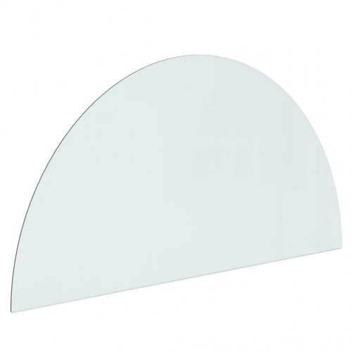 Glasplade til pejs 1200x600 mm halvrund