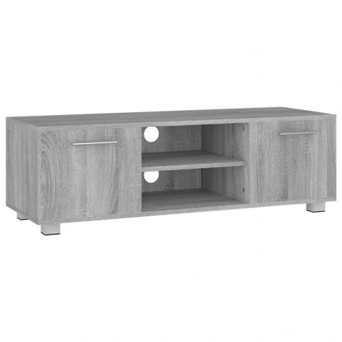 Tv-bord 110x40x35 cm konstrueret træ grå sonoma-eg