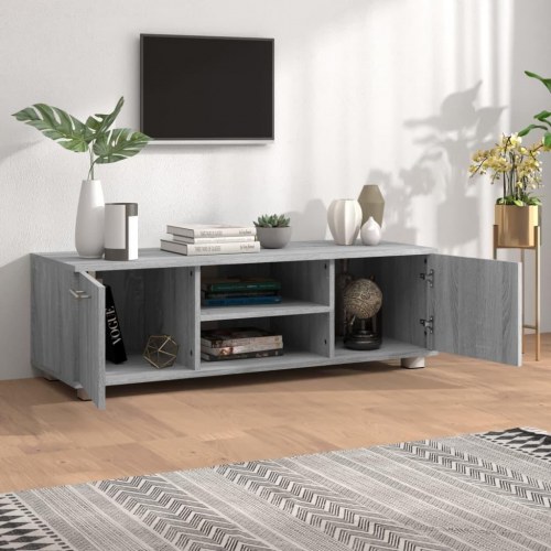 Tv-bord 110x40x35 cm konstrueret træ grå sonoma-eg