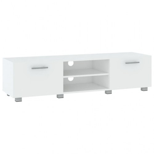 Tv-bord 140x40x35 cm konstrueret træ hvid