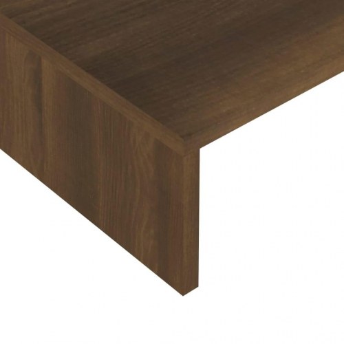 Skærmstander 110x23,5x9 cm konstrueret træ brun egetræsfarve