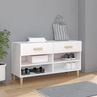 Skoreol 102x35x55 cm konstrueret træ hvid