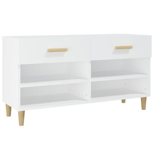 Skoreol 102x35x55 cm konstrueret træ hvid