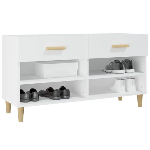Skoreol 102x35x55 cm konstrueret træ hvid