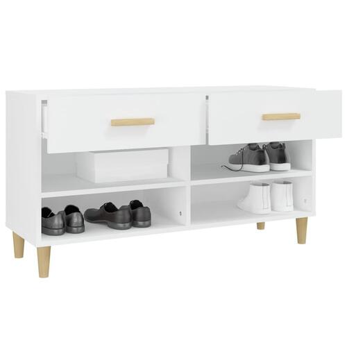Skoreol 102x35x55 cm konstrueret træ hvid