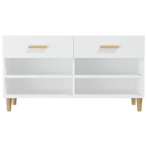 Skoreol 102x35x55 cm konstrueret træ hvid
