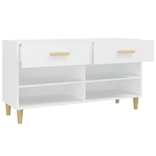 Skoreol 102x35x55 cm konstrueret træ hvid