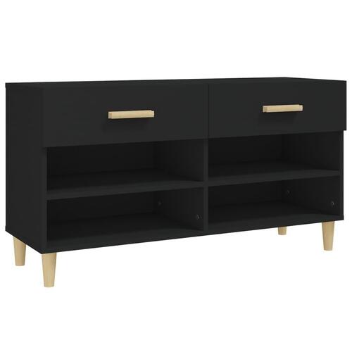 Skoreol 102x35x55 cm konstrueret træ sort